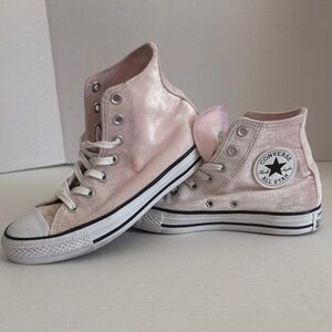 Converse Women's Shimmering Pink High-Tops